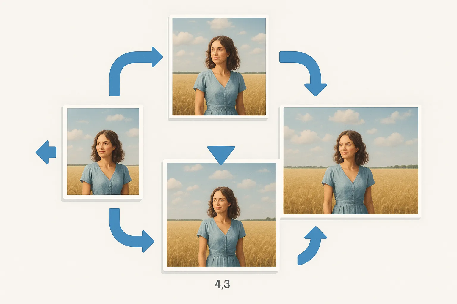 Multiple outpainting direction options